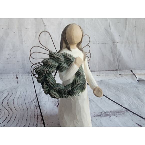 Vintage Willow Tree Angel Of Winter Demdaco 2001 Susan Lordi Wreath - Picture 2 of 8